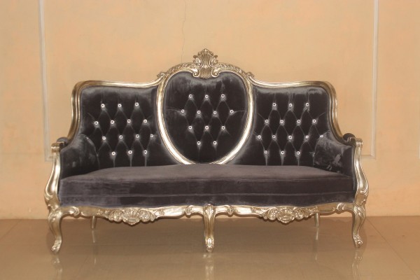 Barock sofa, Repro-Antik-Design, Mahagoni massiv Holz