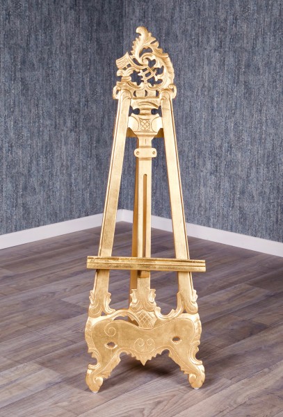 Barock Möbel, Malstaffelei, Repro-Antik-Design, Mahagoni massiv Holz, belegt mit Blattgold Holzschnitzerei